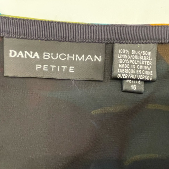 Dana Buchman SILK Bohemian Skirt Petite 16 Long Beige Floral Boho - Picture 8 of 8